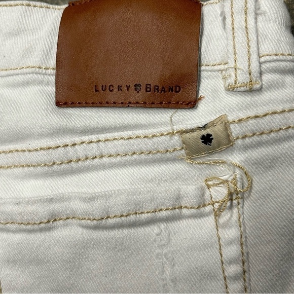 Lucky Brand White Riley Shorts Size Girls 14 Rolled Hem EUC Distressed - Picture 7 of 7